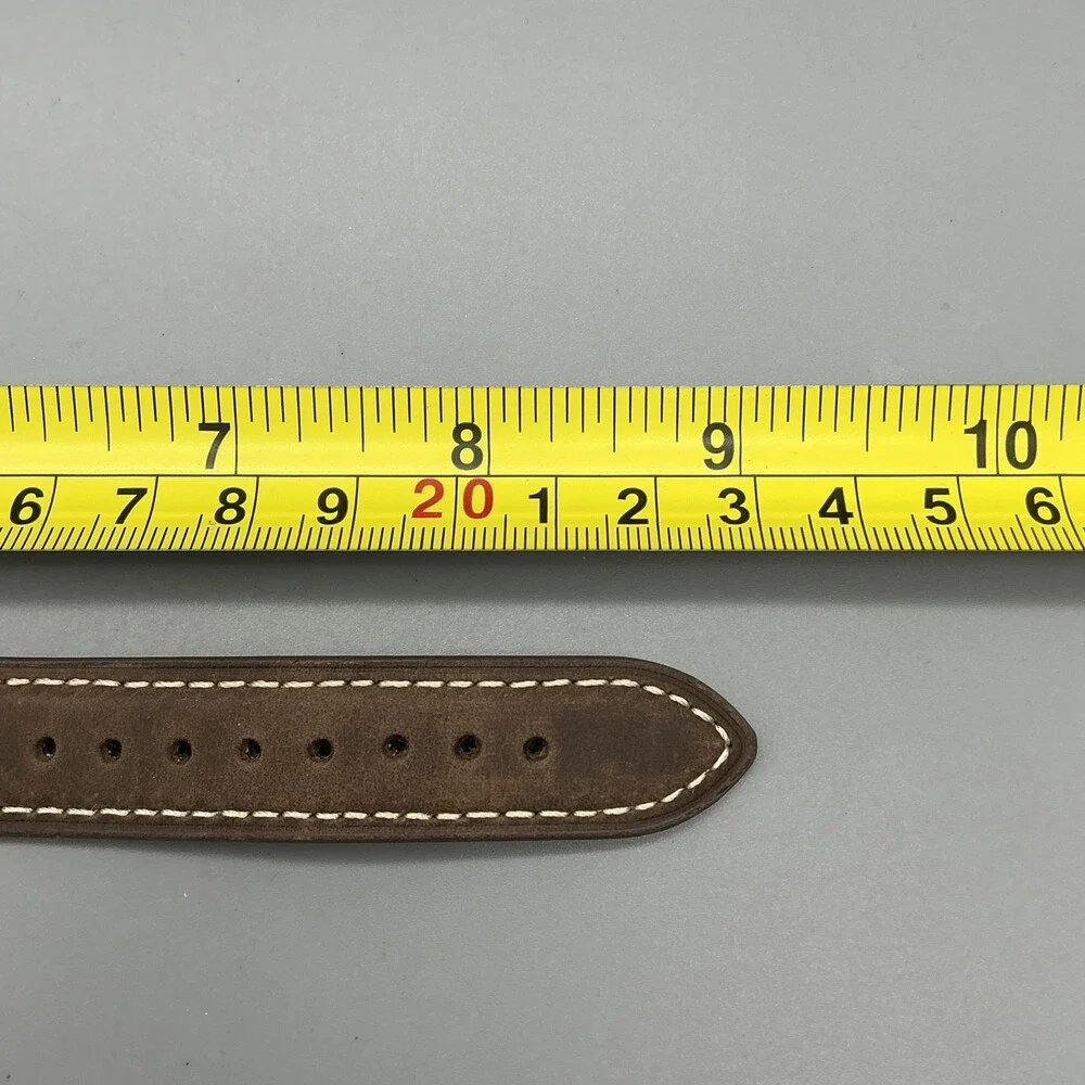 Vintage Seiko Quartz 7430-8009 Mens Watch 31mm Brown Dial Leather New Battery